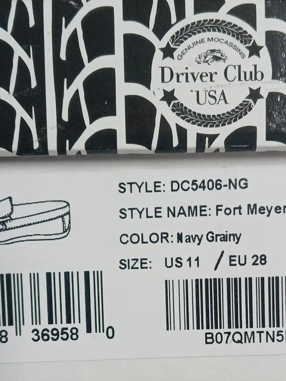 Driver Club USA Boys Moccasins Navy Blue Leather Size: 11 -O